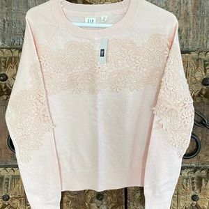 Gap Kids Battenburg Lace sweater, Y8-9